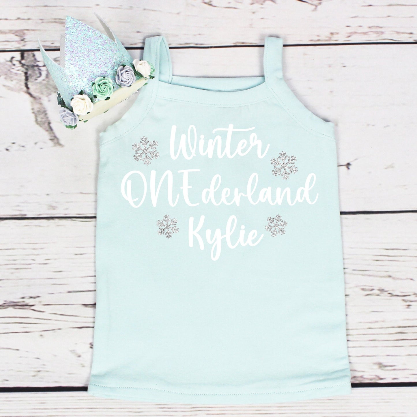 Girls Winter ONEderland Top & Crown Set