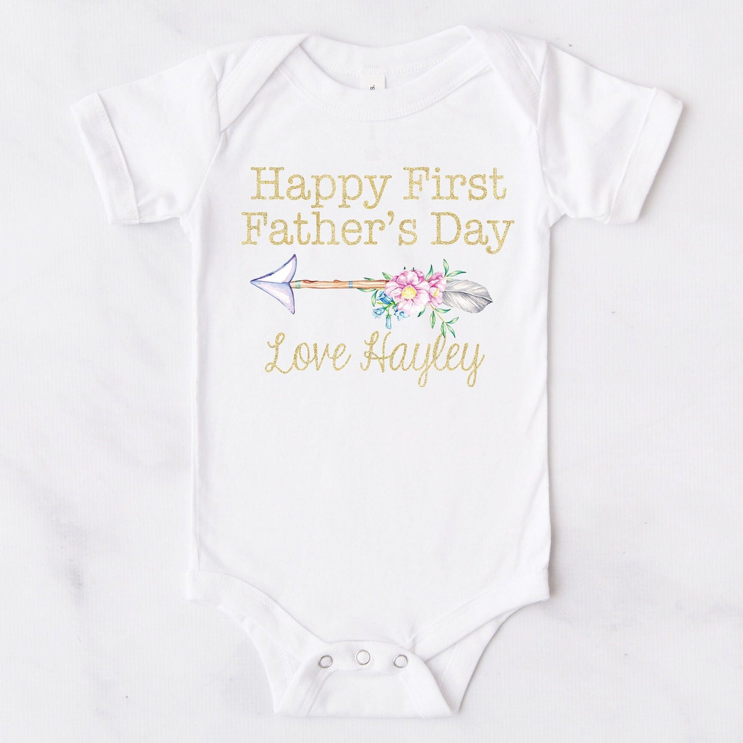 Baby Girl First Father's Day Bodysuit