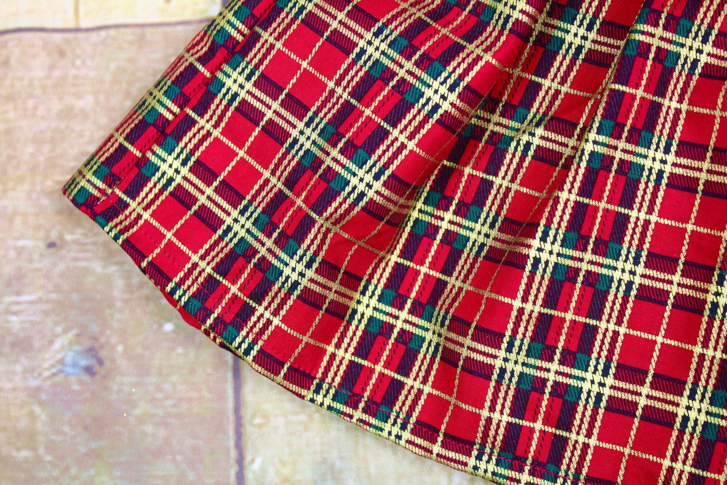 Personalised Girls Red Tartan Christmas Outfit