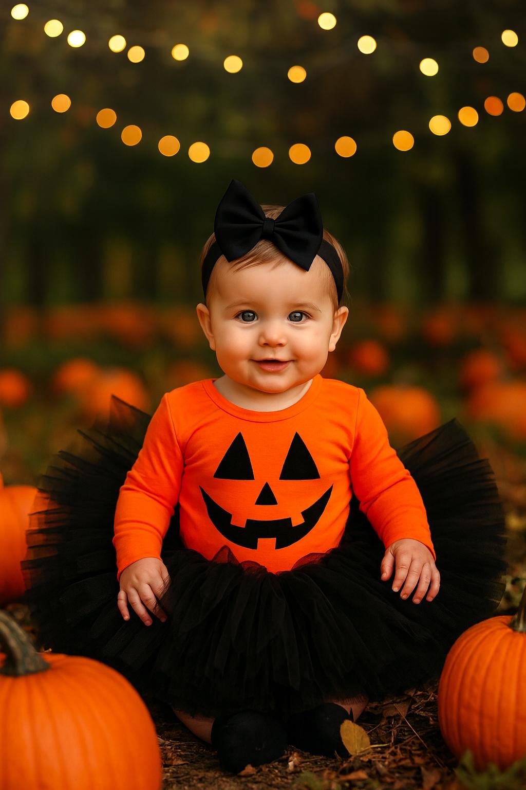 Pumpkin T-Shirt & Black Tutu Set