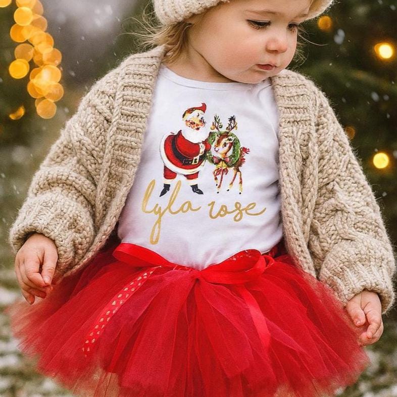 Kitsch Santa Bodysuit & Tutu Set