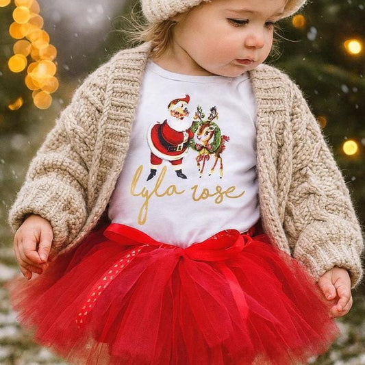 Kitsch Santa Bodysuit & Tutu Set