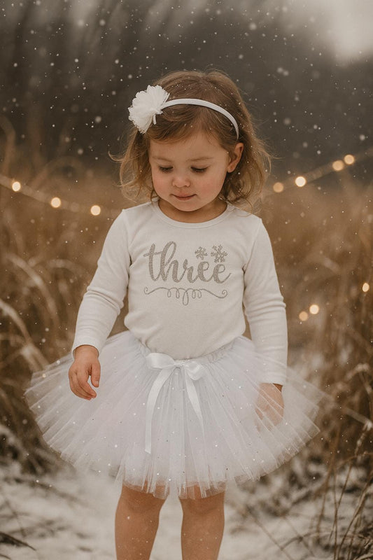 3rd Birthday Winter Tutu Outfit