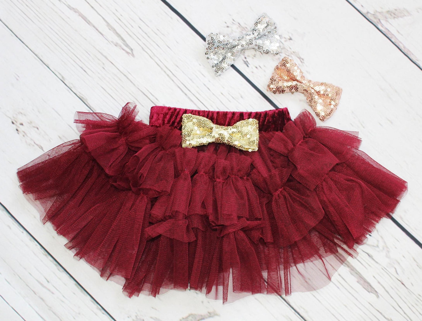 Merry Christmas Red Ruffle Skirt & Bodysuit Set