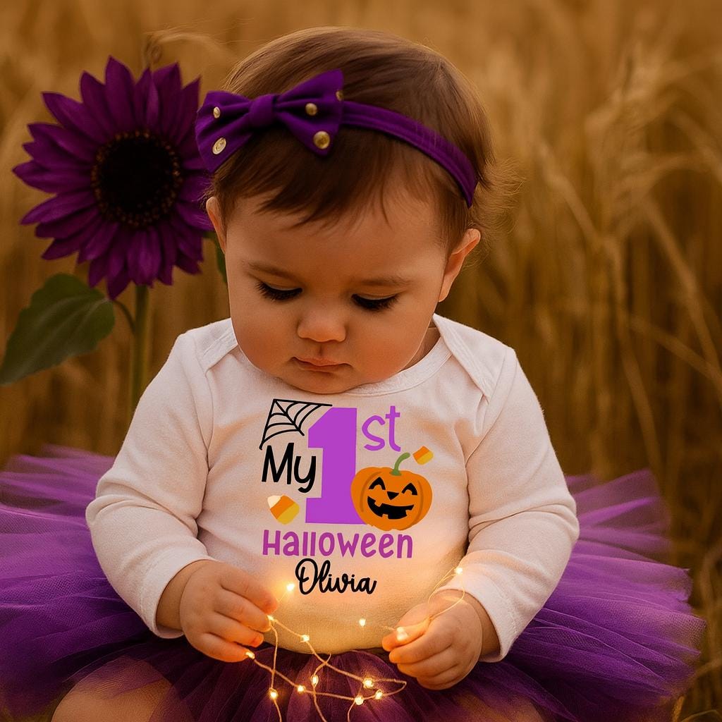Purple First Halloween Outfit