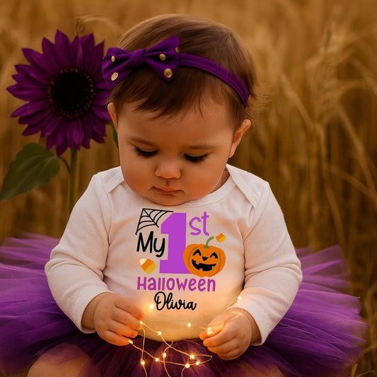 Purple First Halloween Outfit
