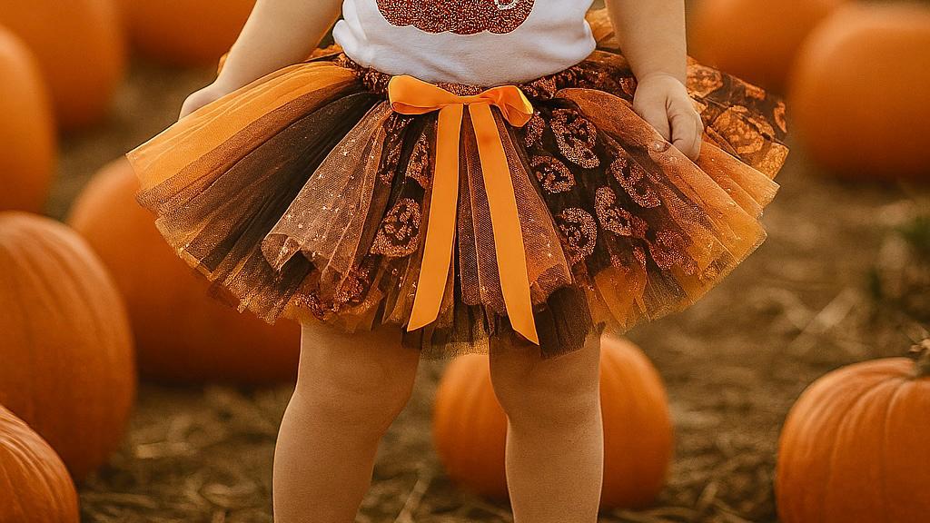 Personalised Baby Girls Pumpkin Tutu Outfit