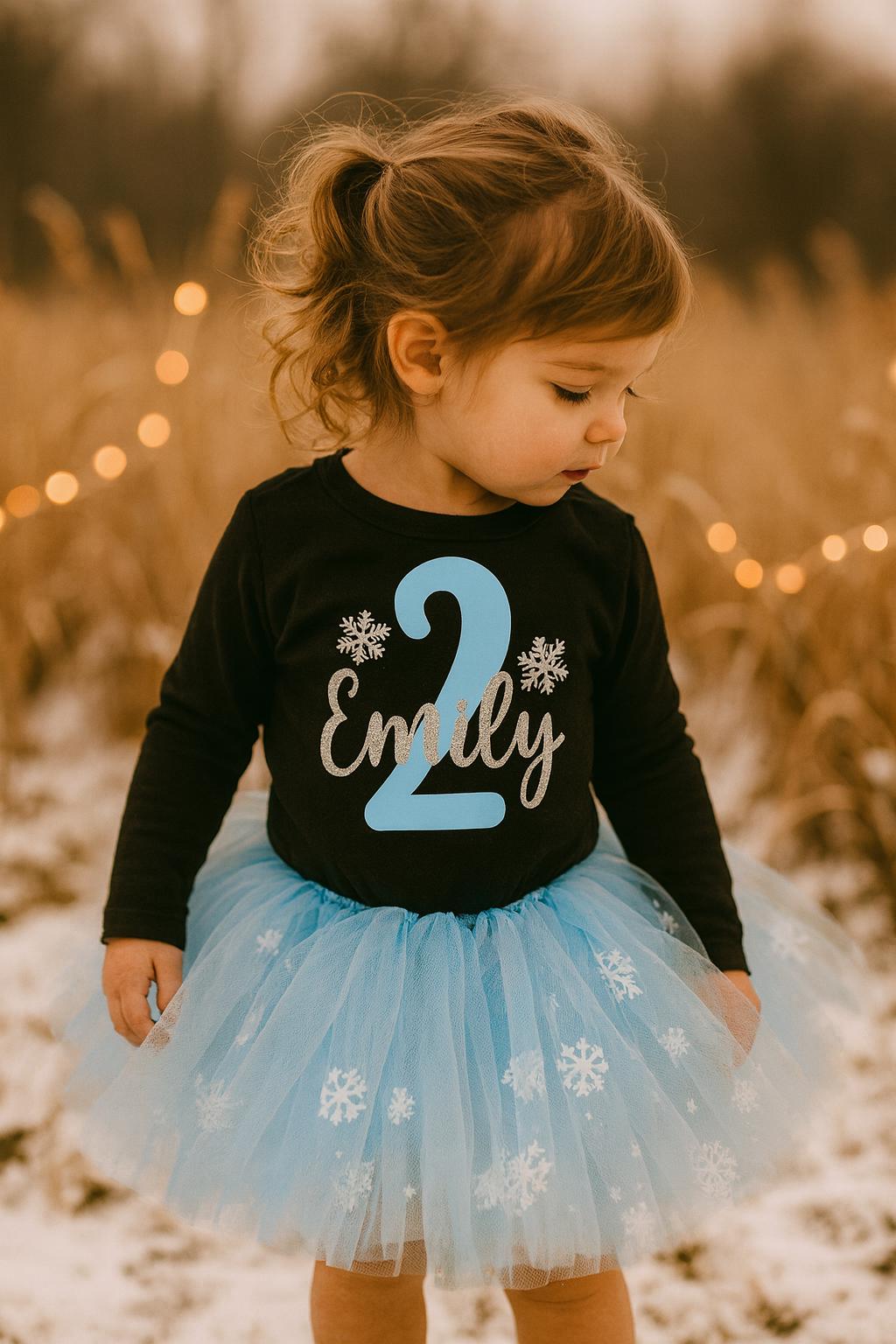 Personalised 2nd Birthday Winter Wonderland Tutu Outfit
