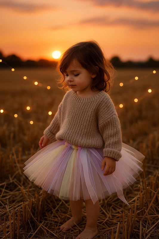 Pastel Rainbow Tulle Tutu Skirt