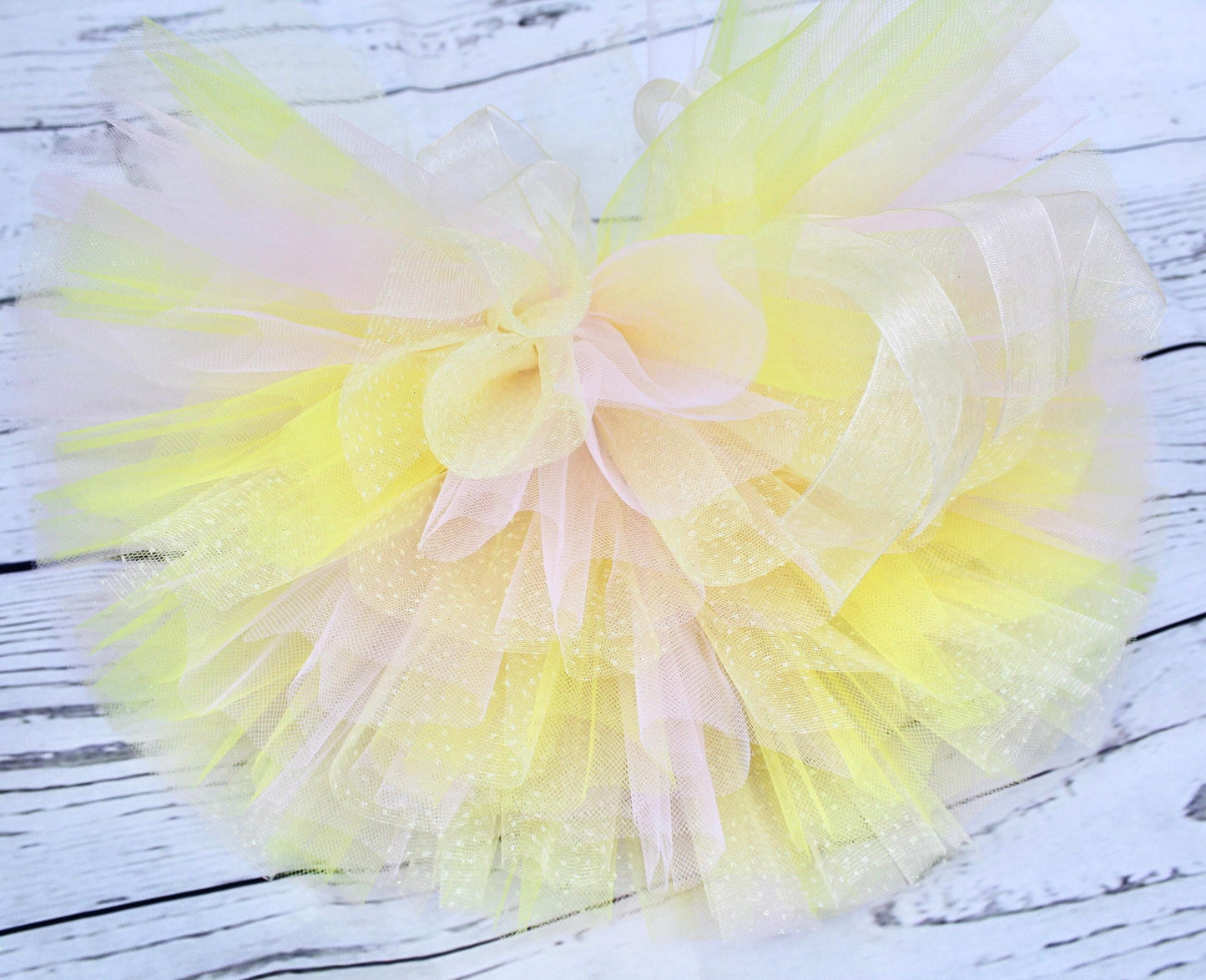 Sparkly Yellow and Pink Tutu Skirt