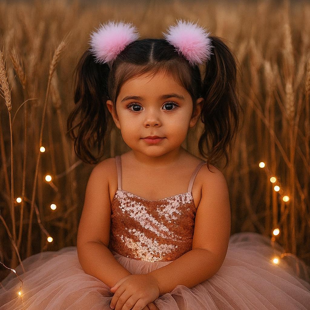 Pink Fluffy Hair Ties - Set of 2