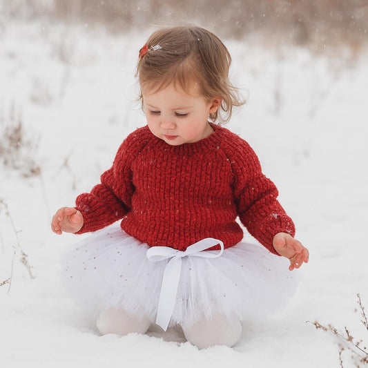 Sparkly White Tulle Tutu Skirt