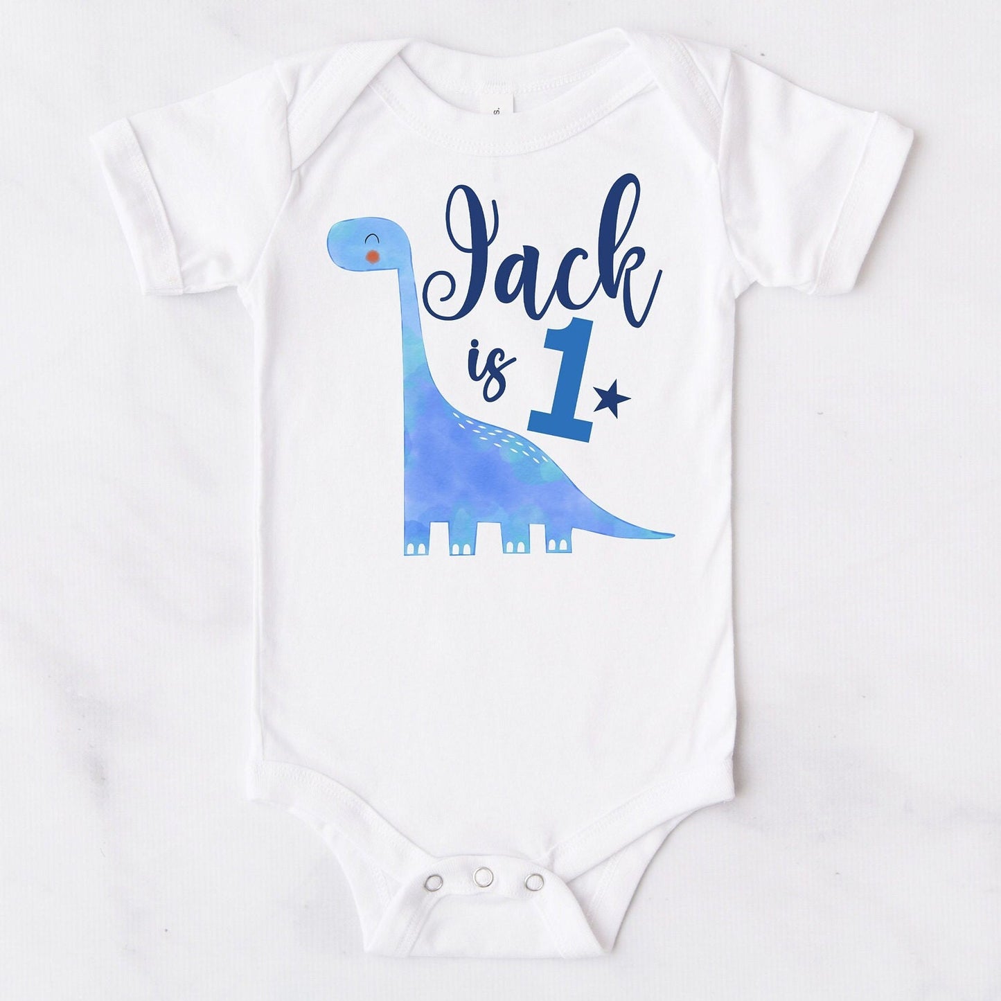 Personalised Boys Dinosaur 1st Birthday Vest