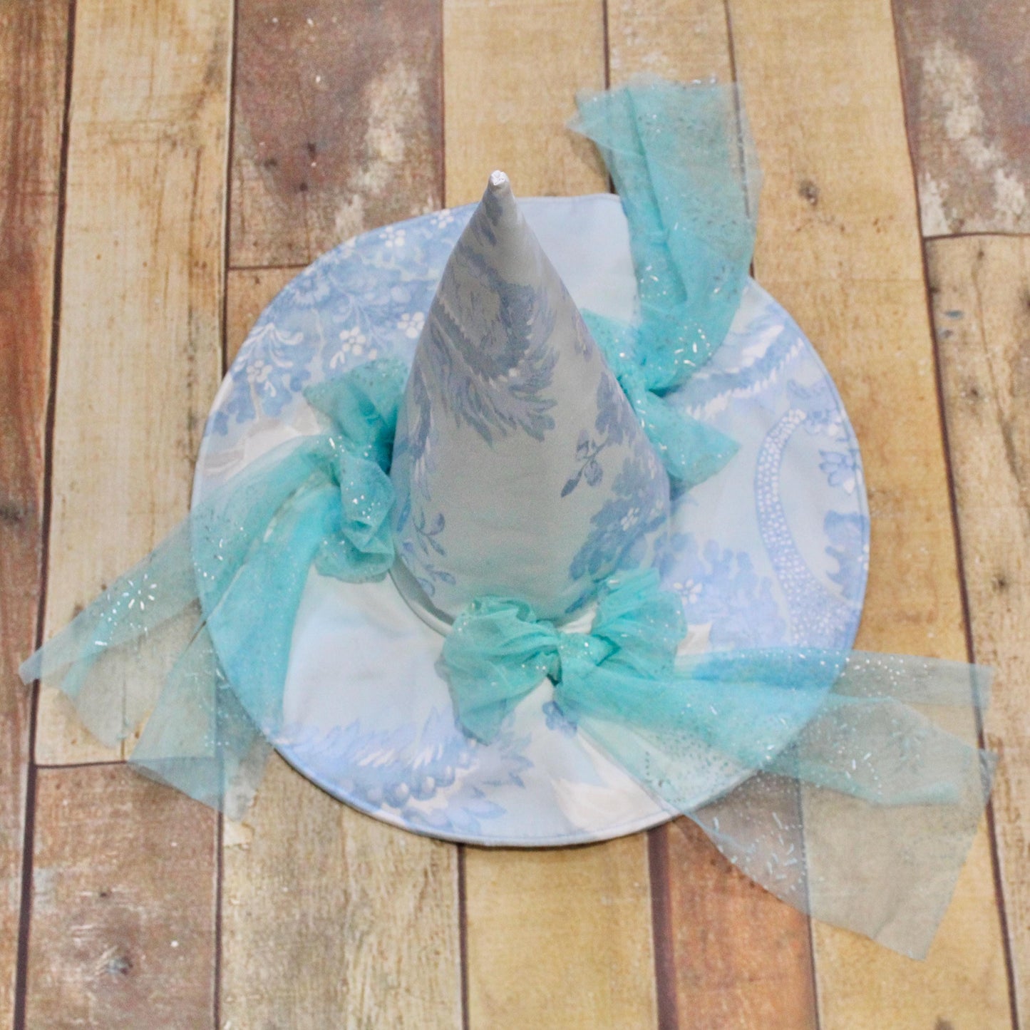 Blue Witches Hat - Upcycled Kids Costume, Halloween Party