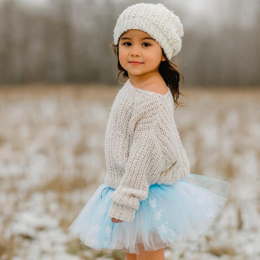 Blue Snowflake Winter Wonderland Tutu Skirt