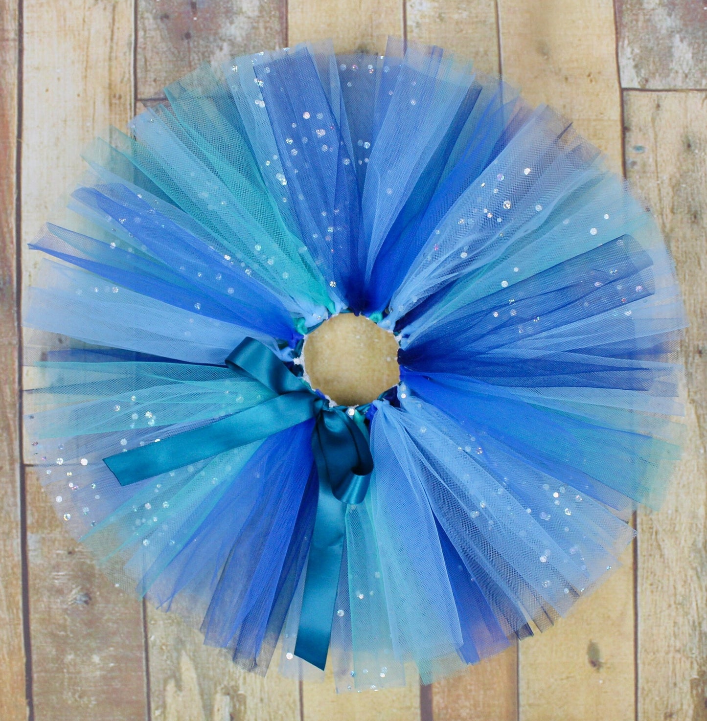 Blue & Teal Sparkly Tutu Skirt