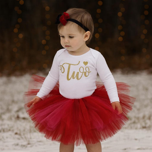 Red Girls 2nd Birthday Outfit