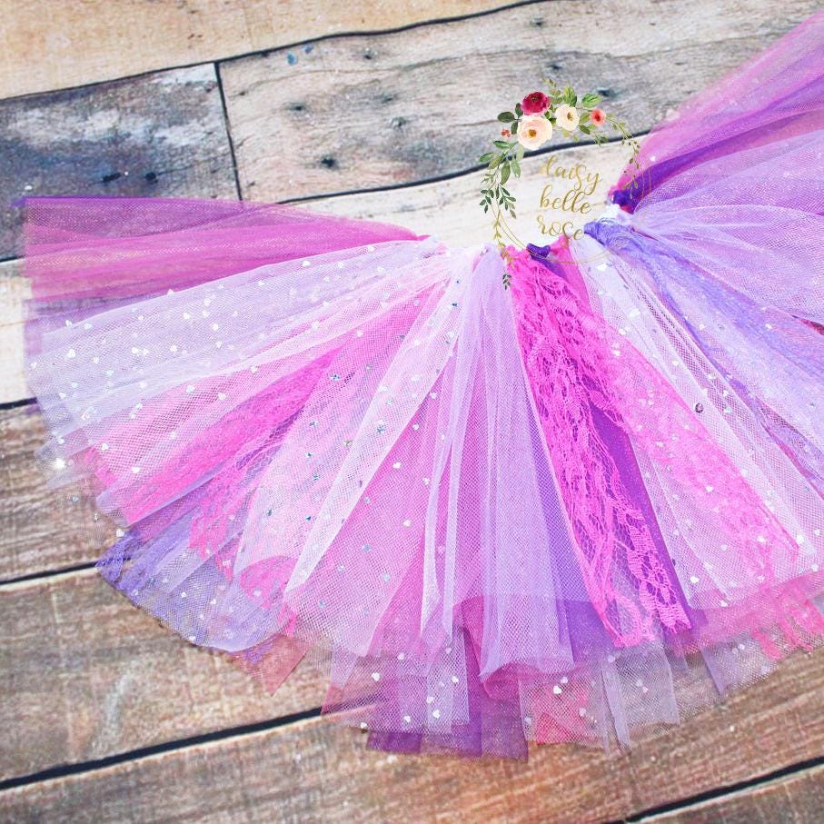 Pink & Purple Tulle Tutu Skirt