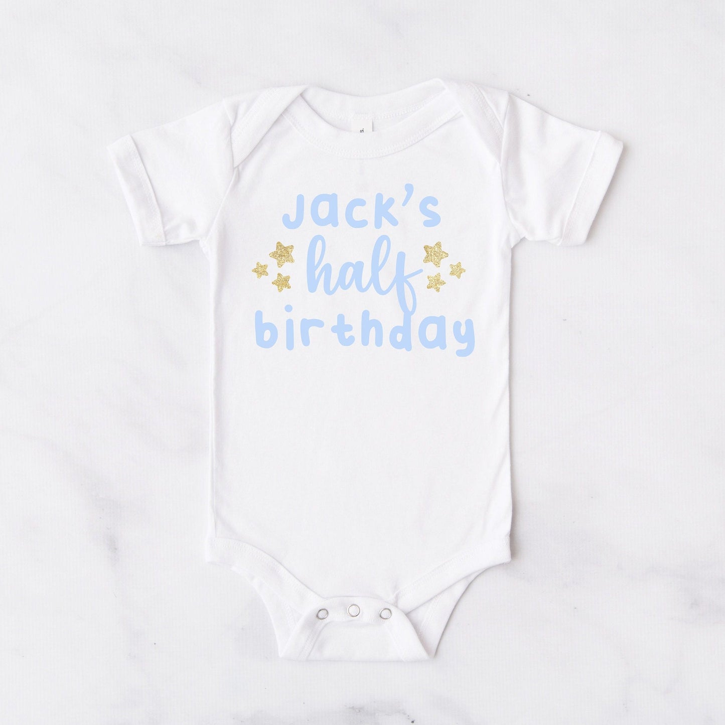 Personalised Boys Half Birthday Vest