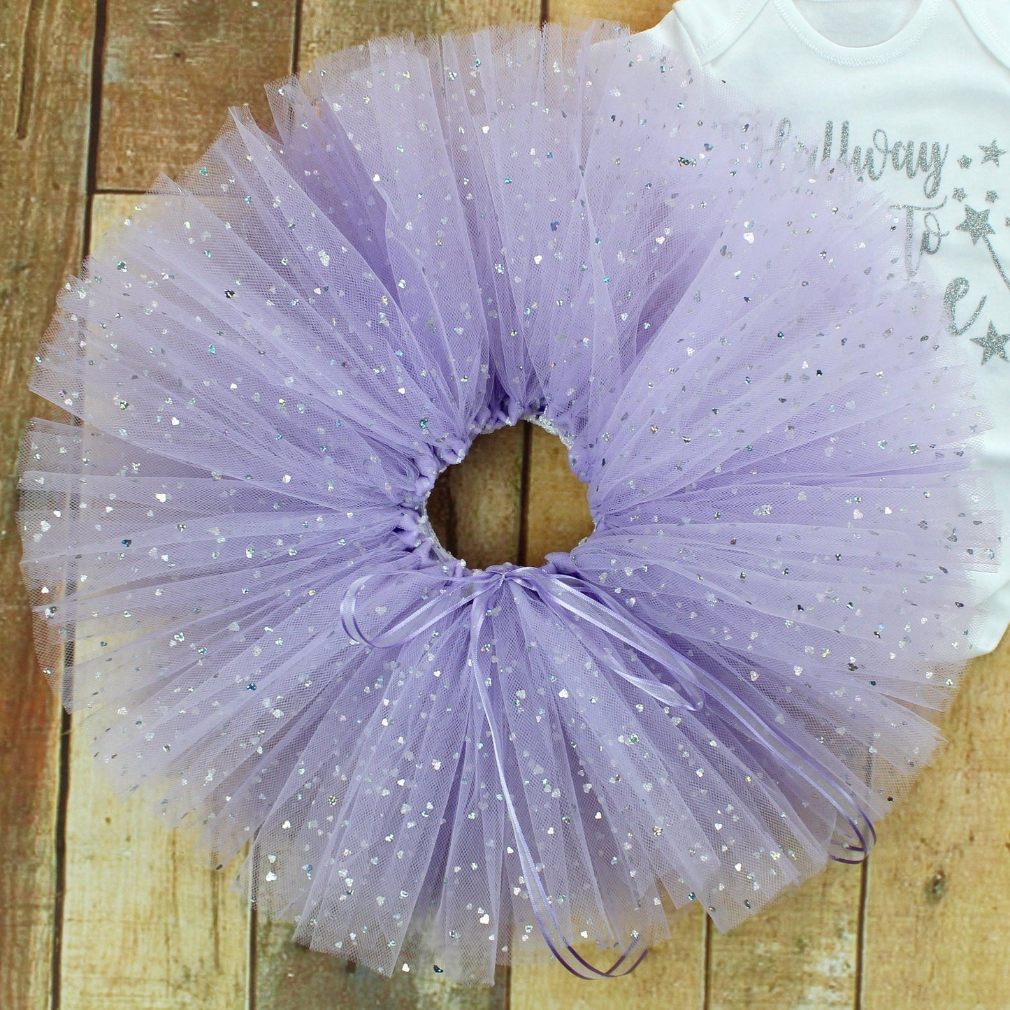 Fairy-Wand Half Birthday Outfit in Lilac and Silver