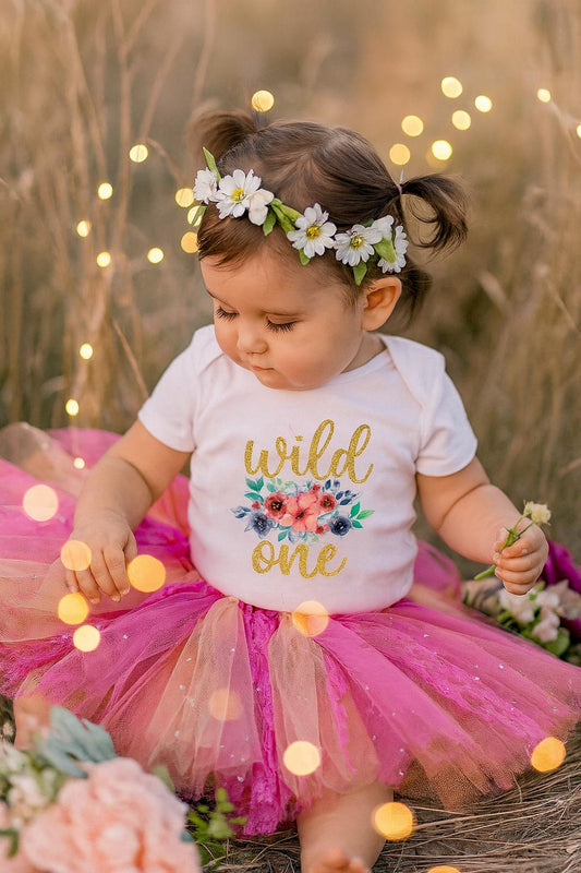 Hot Pink Wild One 1st Birthday Outfit