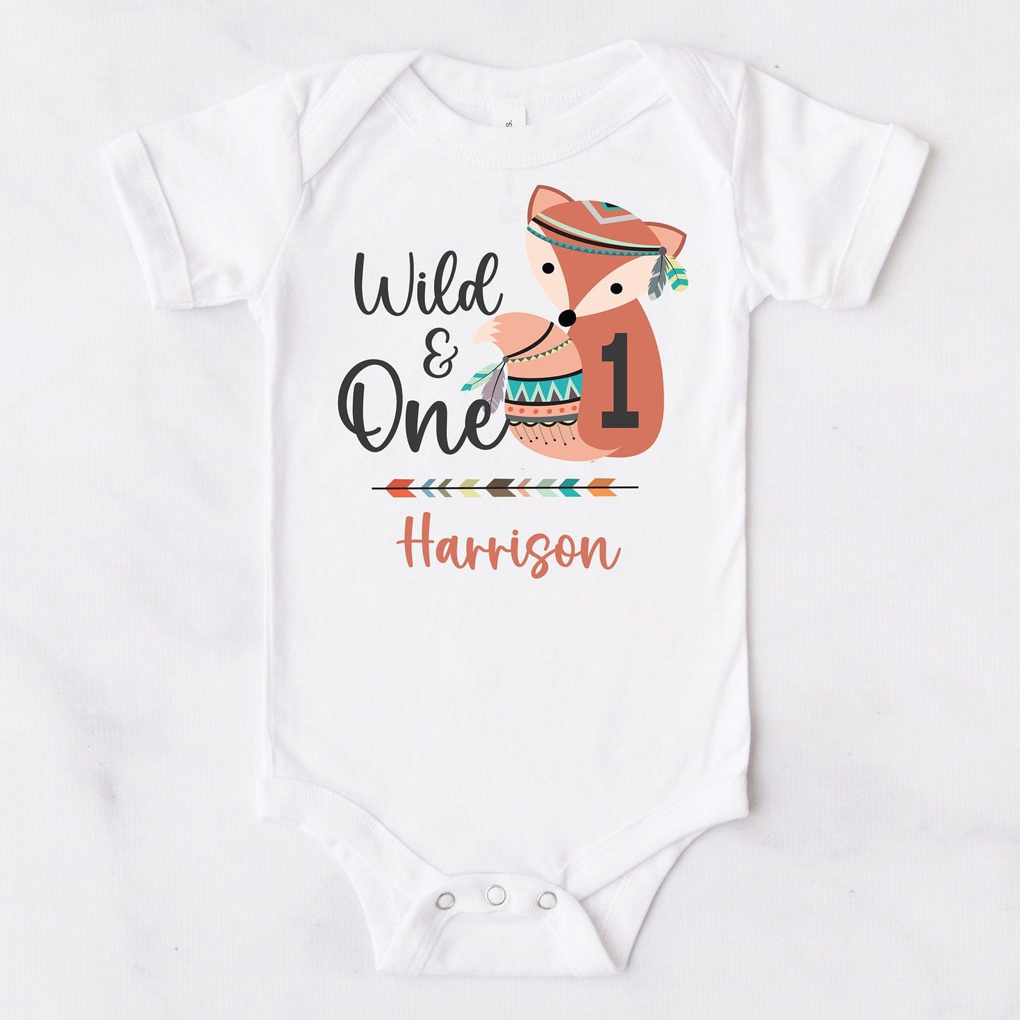 Personalised Wild One 1st Birthday Bodysuit