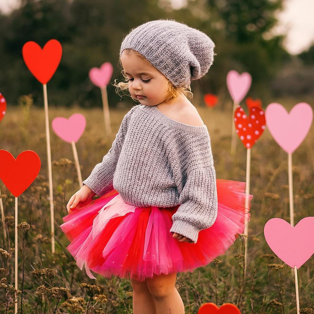 Girls Valentine's Day Tutu Skirt
