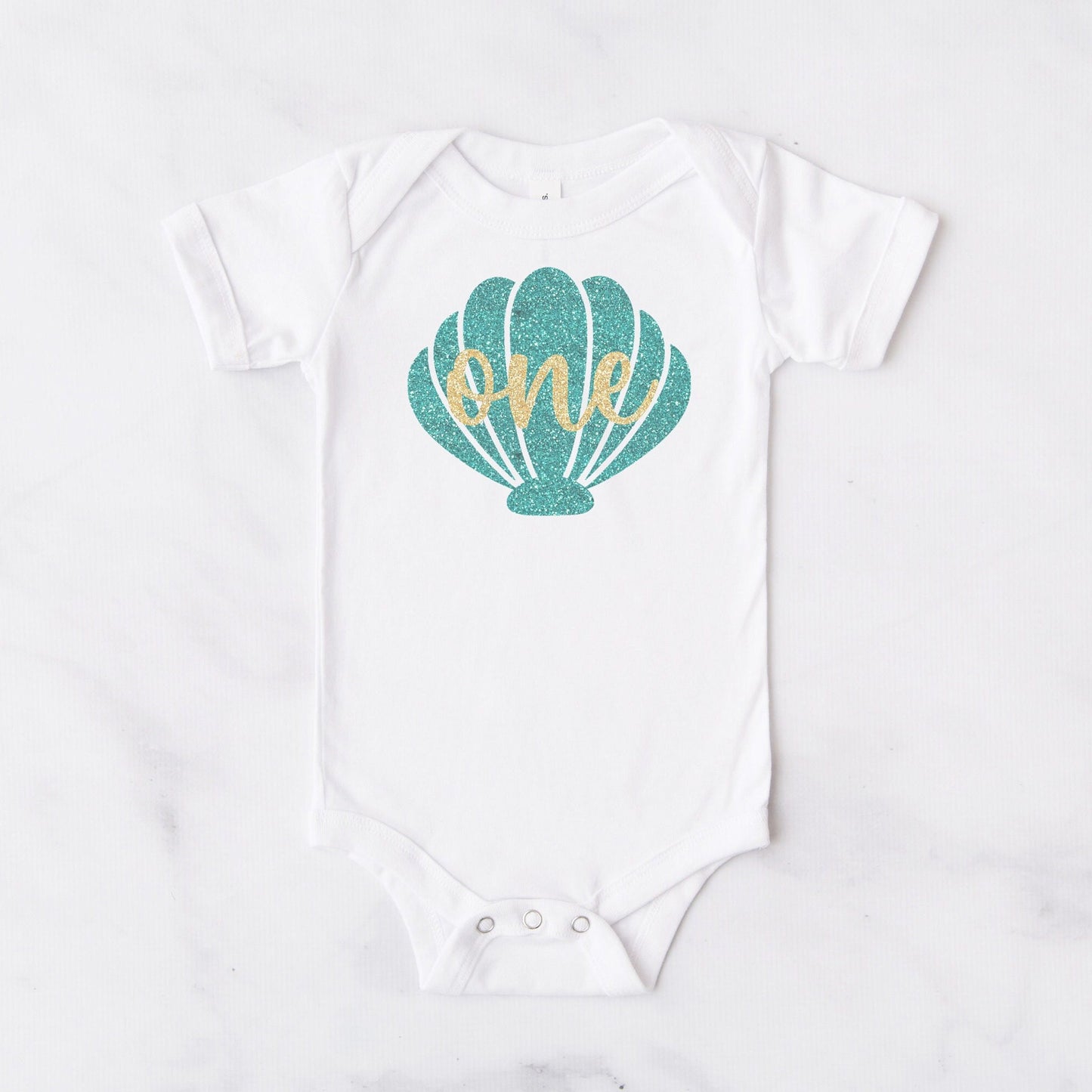 Baby Girls Mermaid 1st Birthday Bodysuit