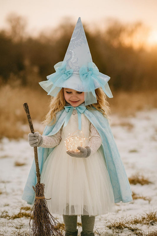 Blue Witches Hat - Upcycled Kids Costume, Halloween Party