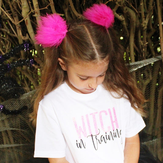 Bright Pink Fluffy Hair Ties