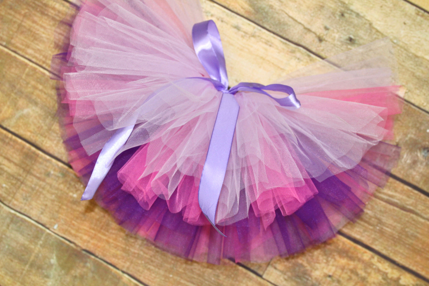 Pastel Pink, Purple & Hot Pink Ombre Tutu Skirt