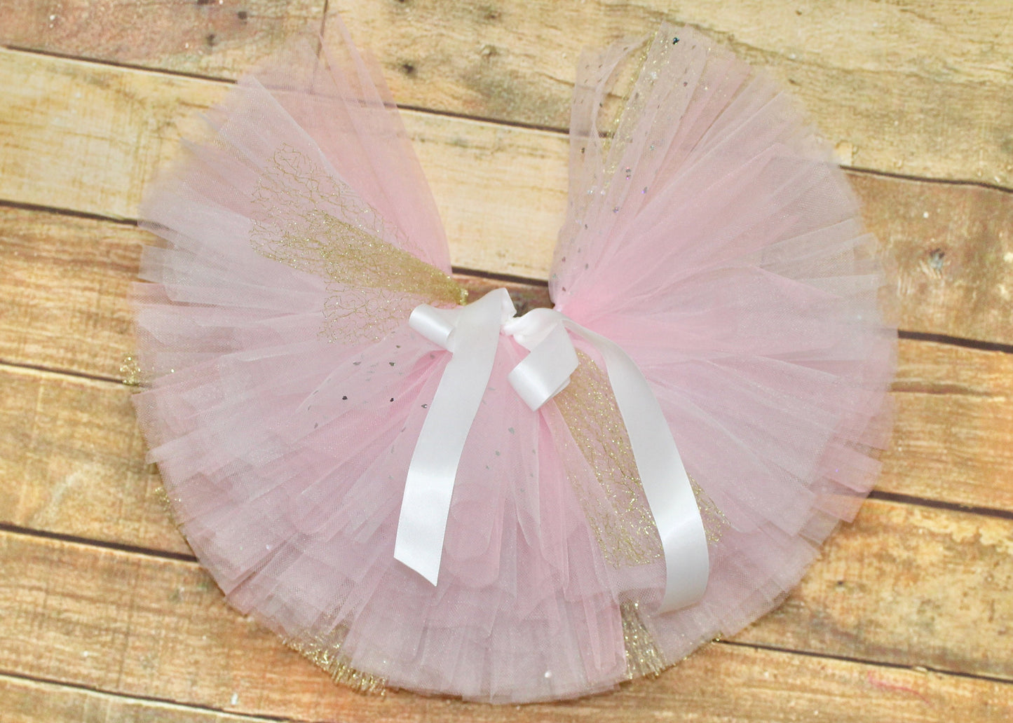 Pink & Gold Baby Girls 1st Birthday Outfit