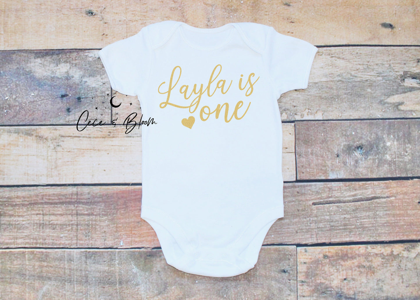 Pink & Gold Baby Girls 1st Birthday Outfit