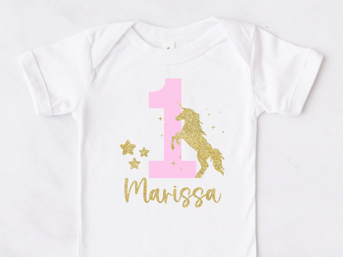 Unicorn 1st Birthday Bodysuit