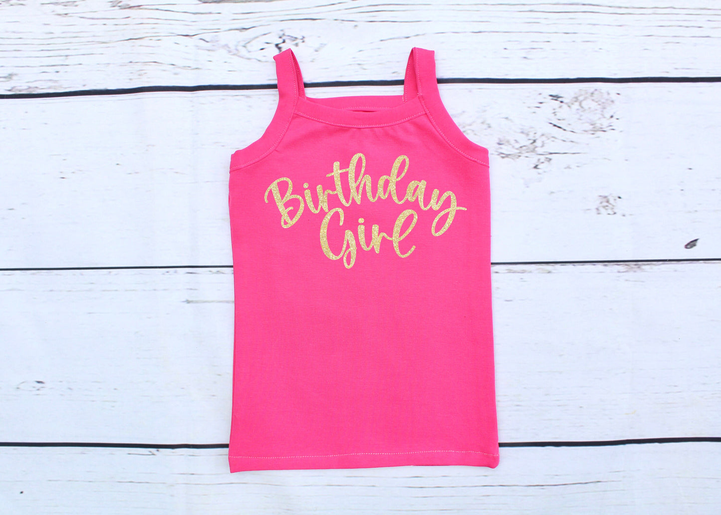 Hot Pink & Gold Birthday Girl Tutu Outfit