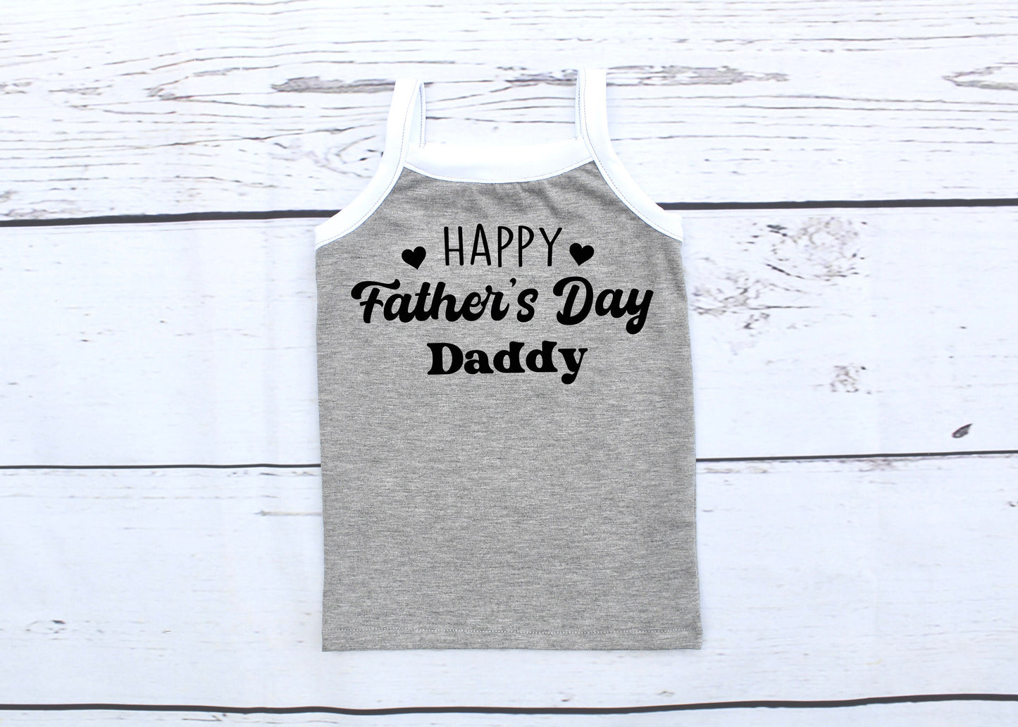 Happy Fathers Day Daddy Ringer Top for Girls