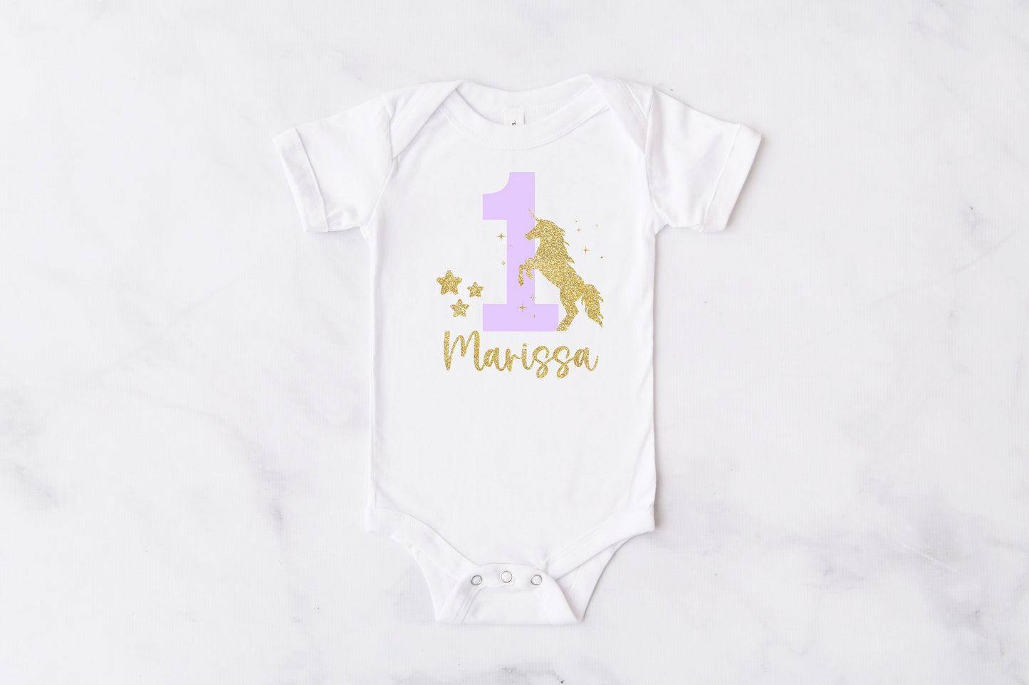 Unicorn 1st Birthday Bodysuit