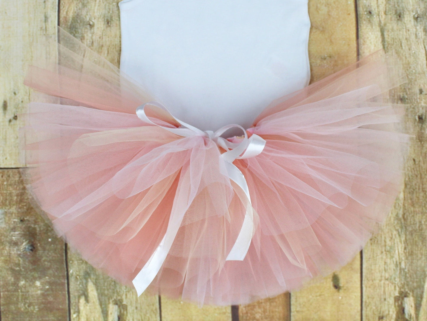 Girls Tutu Skirt in Coral, Peach & Pastel Pink