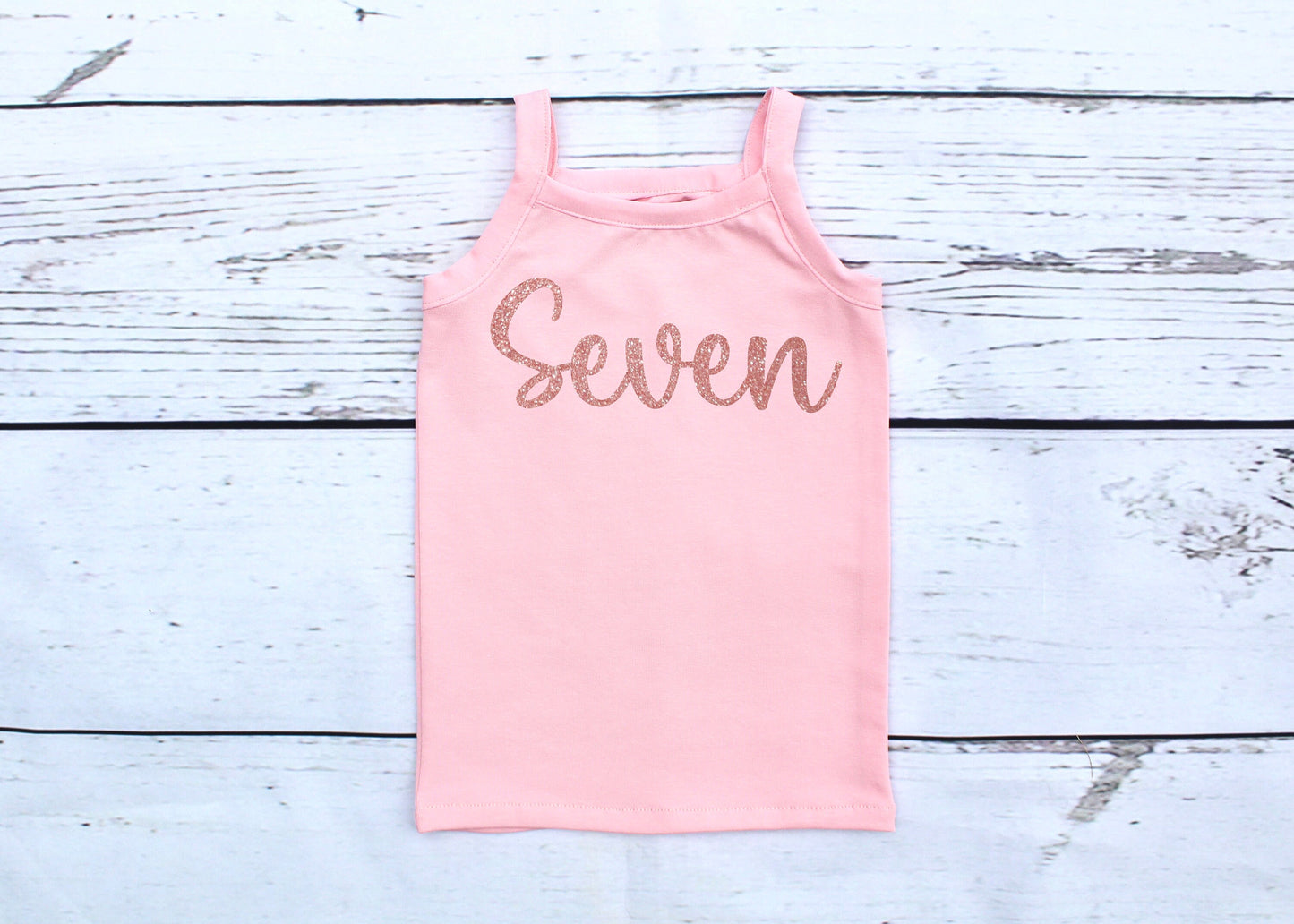 Seven Birthday Tank for Girls