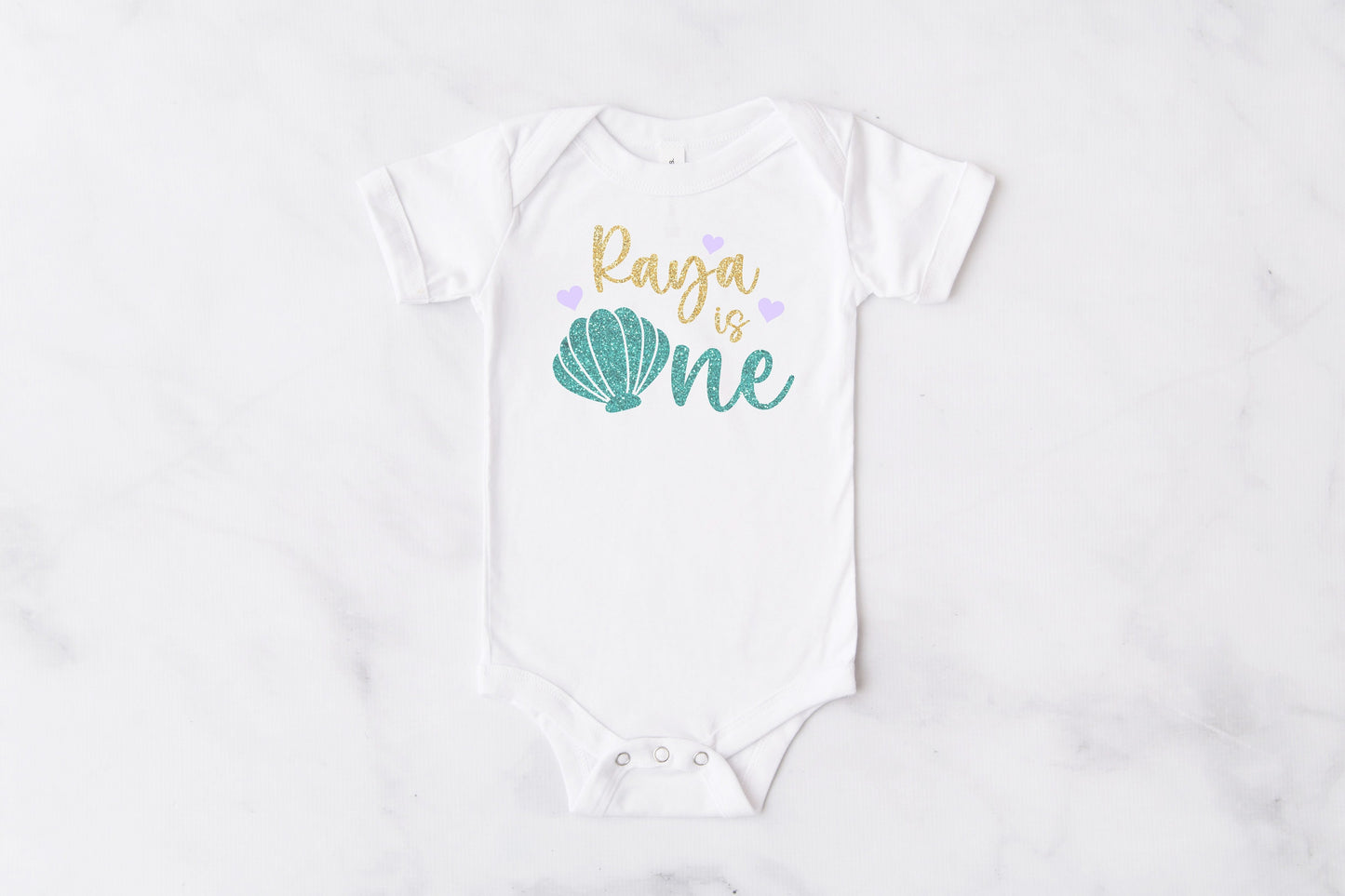 Personalised Baby Girls 1st Birthday Mermaid Outfit