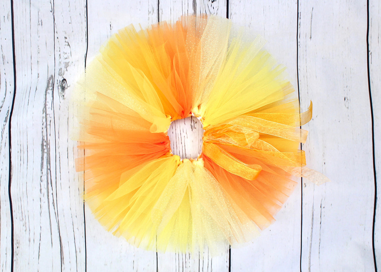 Tutu Skirt for Girls in Orange & Yellow Ombre