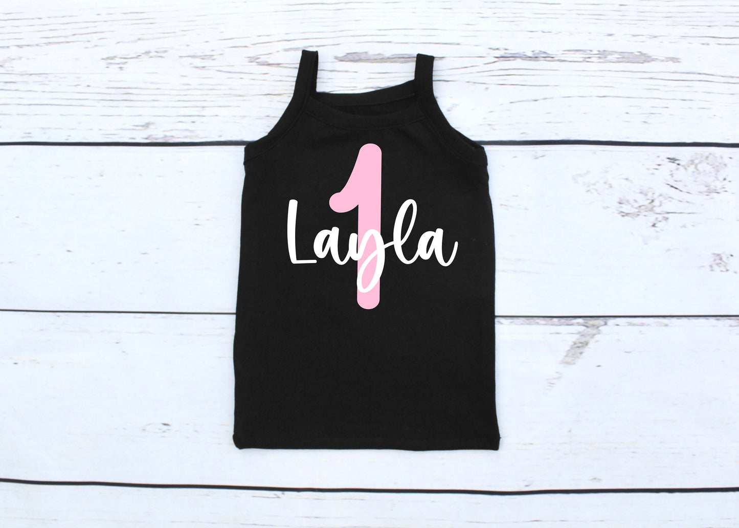 Girls First Birthday Tutu Outfit in Black & Pink