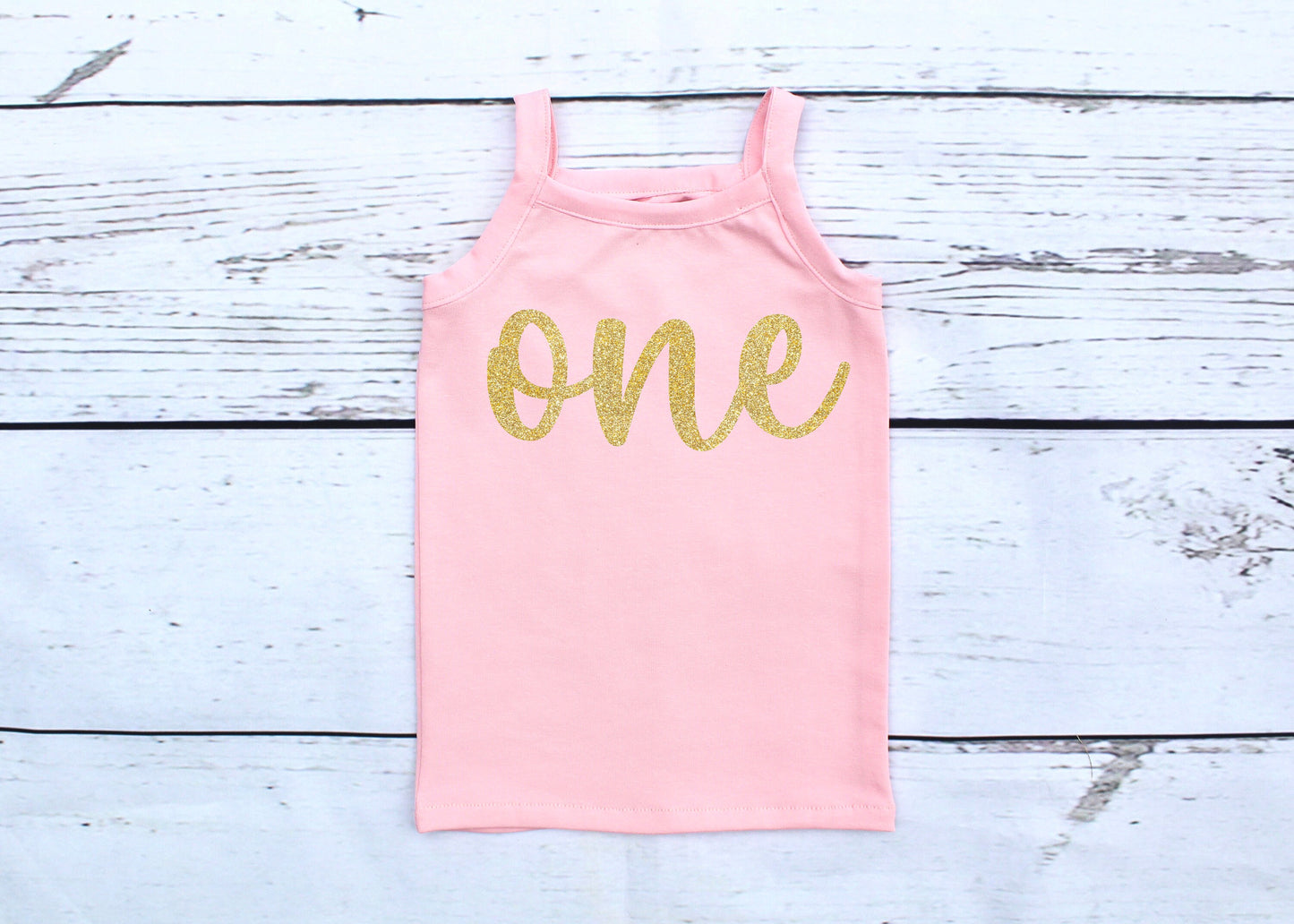 Girls 1st Birthday Outfit in Pink and Gold