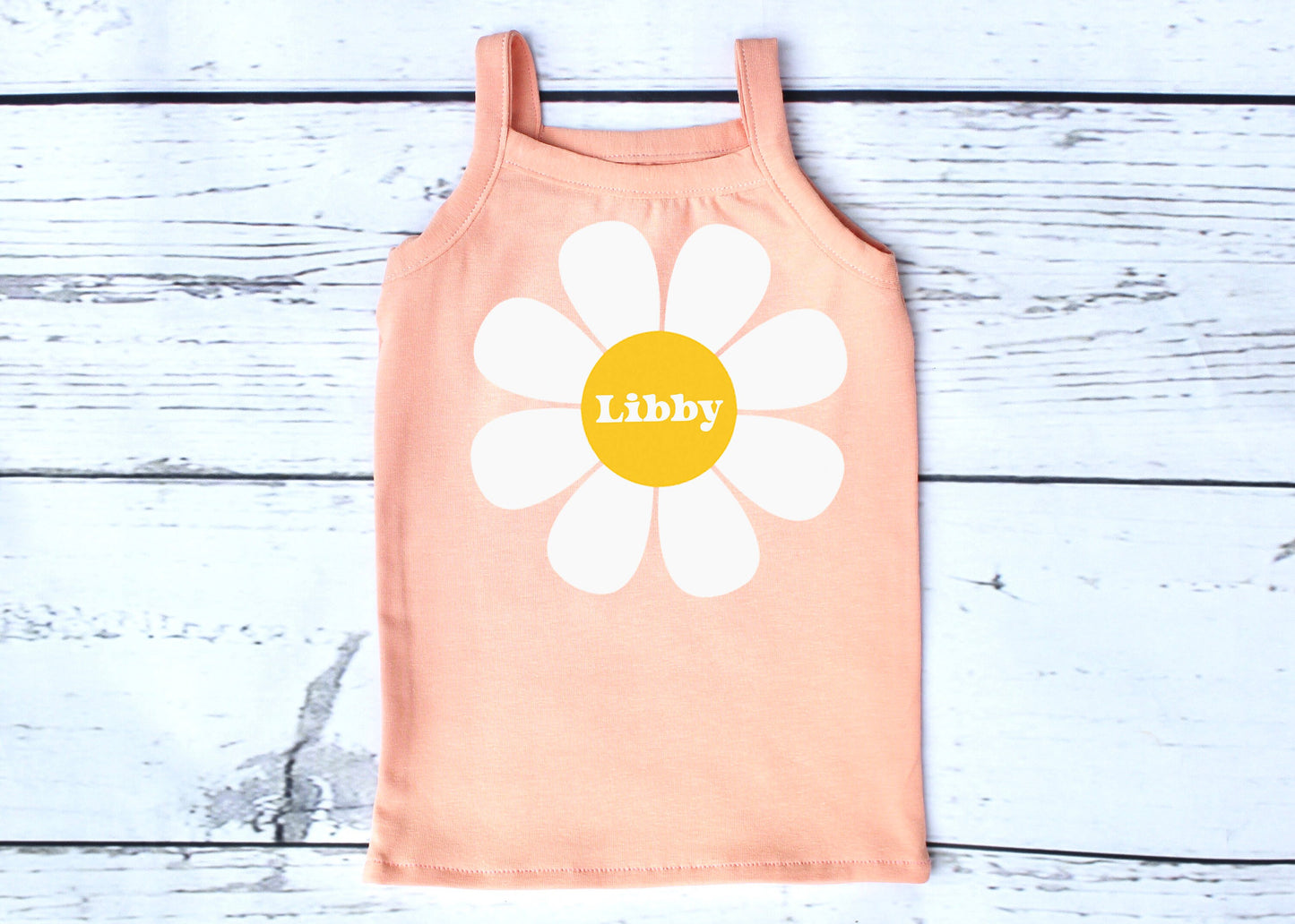 Peach Groovy Personalised Daisy Leggings Outfit