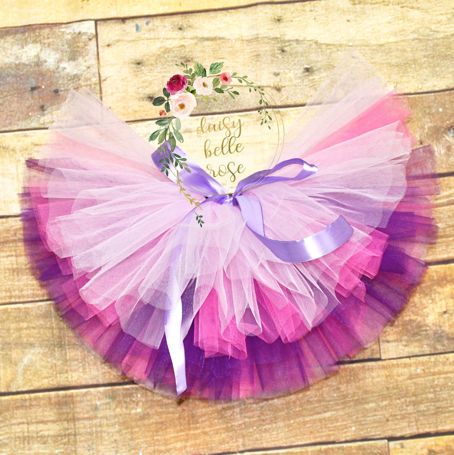 Pastel Pink, Purple & Hot Pink Ombre Tutu Skirt