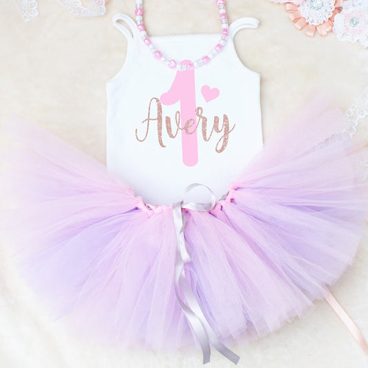 Pink & Lilac 1st Birthday Outfit