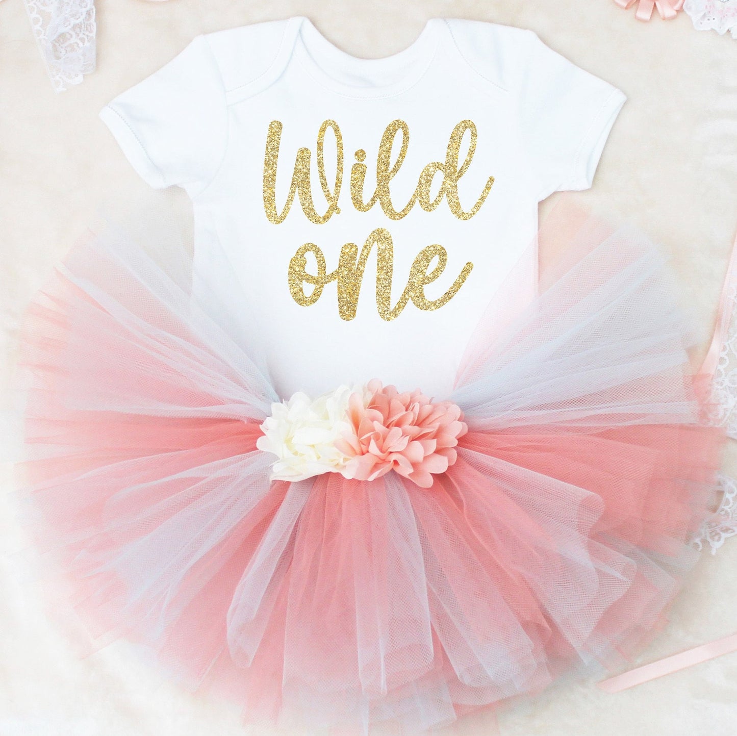Wild One Baby Girls First Birthday Tutu Set