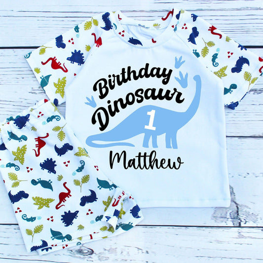 Boys Dinosaur 1st Birthday Outfit