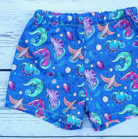 Boys Space Dinosaur Shorts