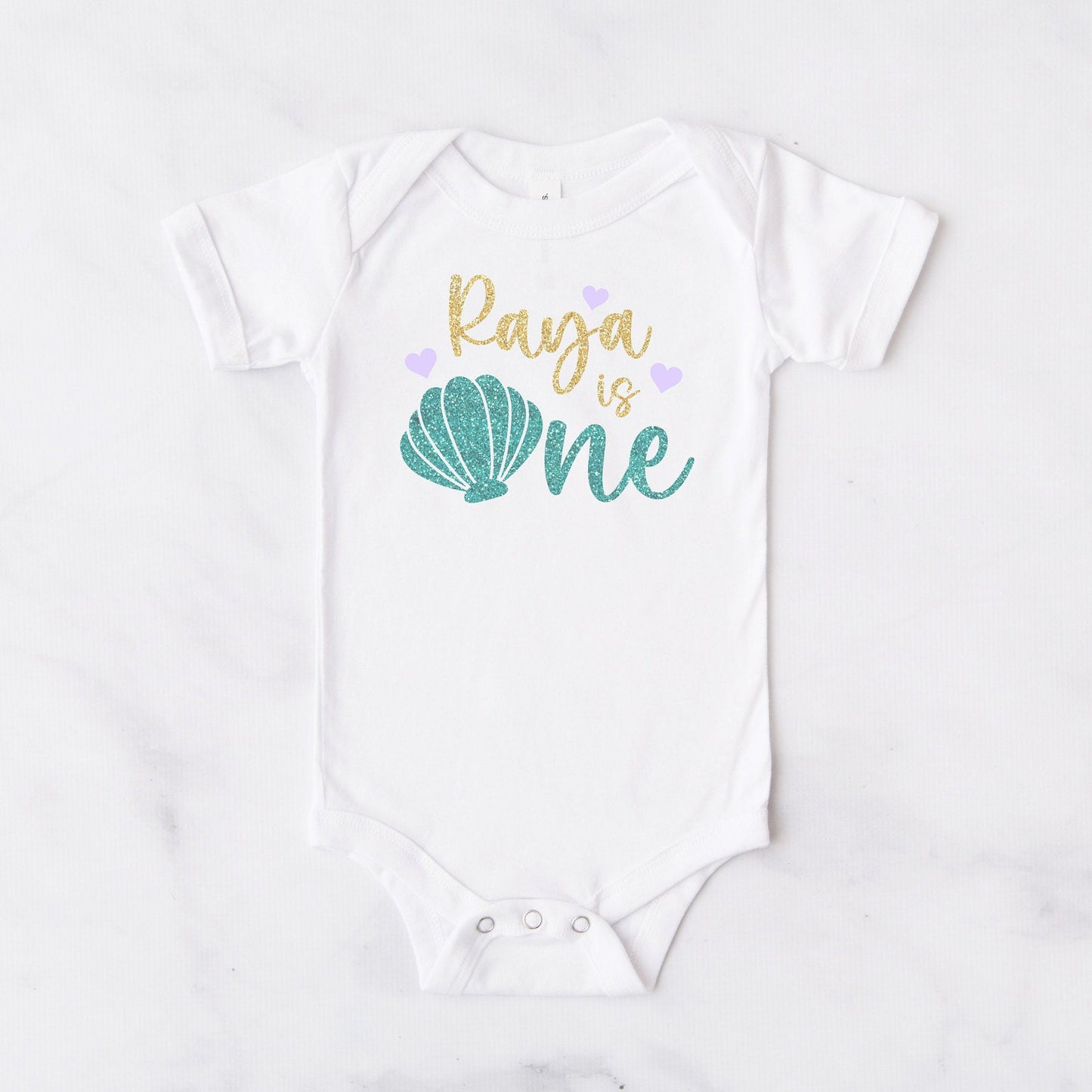 Personalised Mermaid 1st Birthday Bodysuit